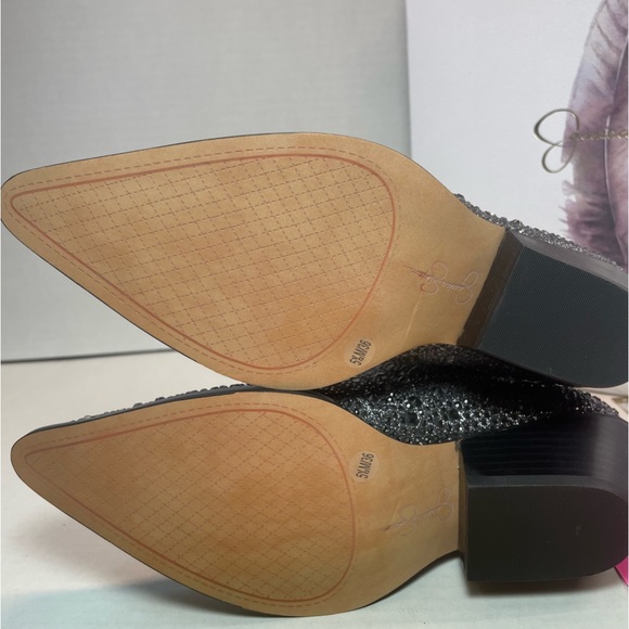 BNIB FIRST QUALITY Jessica Simpson Pewter Tamira 2 Rhinestone Ankle Boots 5.5M - Picture 5 of 15